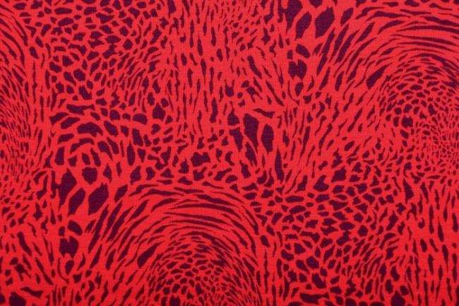 Alpenfleece v červené barvě se zvířecím potiskem 132.265/3003