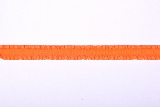 Lemovací pruženka s kanýrkem v sytě oranžové barvě o šířce 1,2 cm 43517