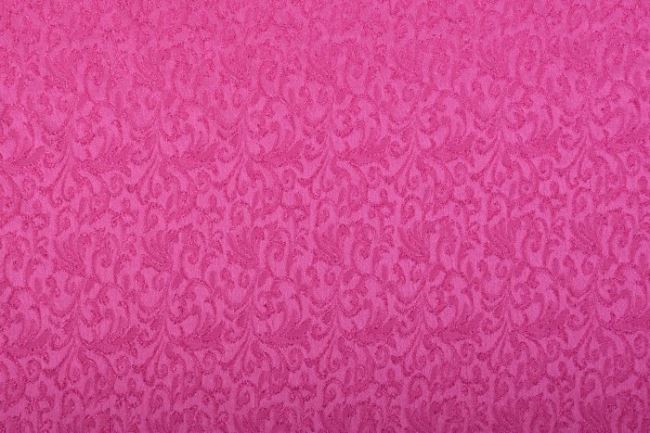Kostýmová látka v růžové barvě s tkaným vzorem 2423/017