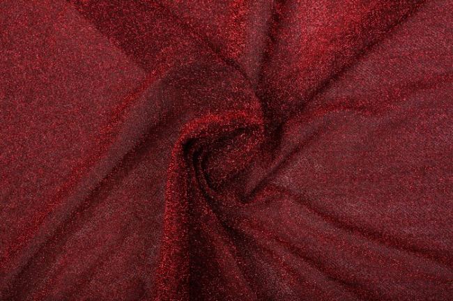 Průsvitná pletenina v černo-červené barvě 05587/015
