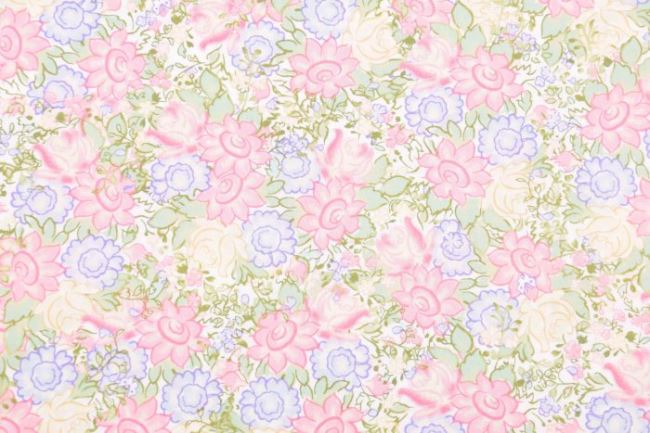 Americká bavlna na patchwork s květy 199PYOPM/87