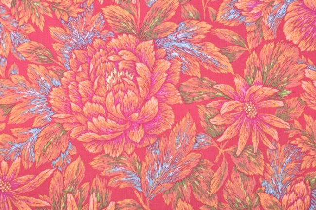 Americká bavlna na patchwork s velkými květy 199PYOPM/85