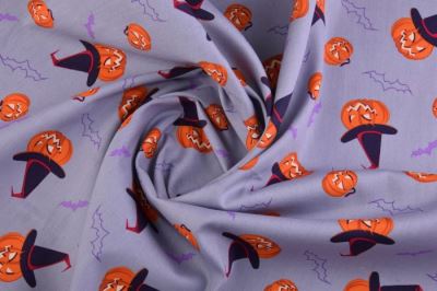 Bavlněná látka s halloweenským potiskem dýní 132016.3001 (3)