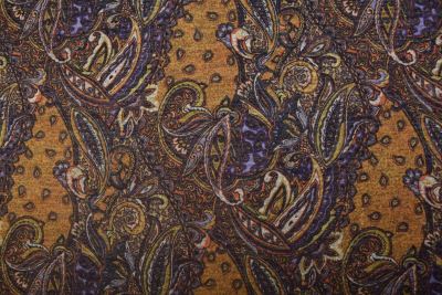 Pletenina v okrové barvě s ozdobným kašmírovým vzorem 22190/026