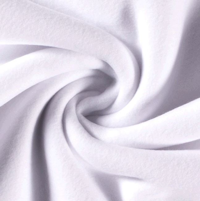 Bavlněný fleece s Oeko-Tex v bílé barvě 10004/050