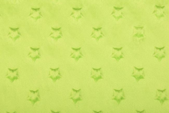 Minky fleece v zelené barvě s hvězdičkami 61945