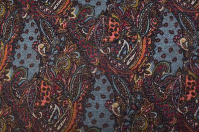 Pletenina v modré barvě s ozdobným kašmírovým vzorem 22190/024