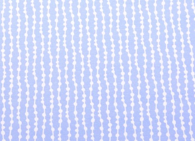 Dekorační látka v barvě modré s korálky 1230/003