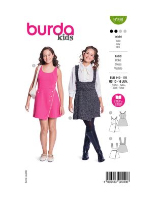 Střih na dětské šaty ve vel. 140-176 9198