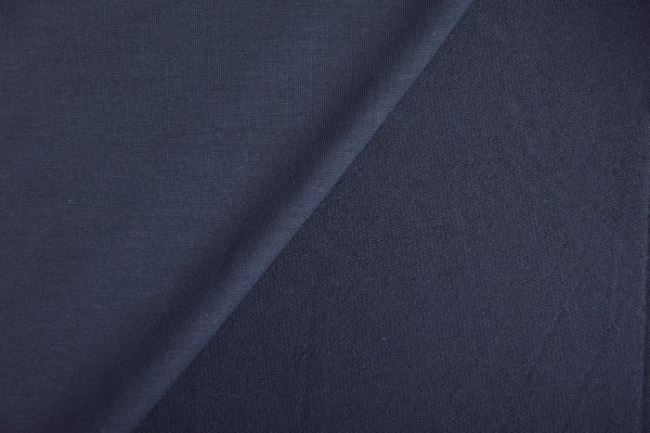 Bambusová teplákovina French Terry v tmavě modré barvě 0901/600