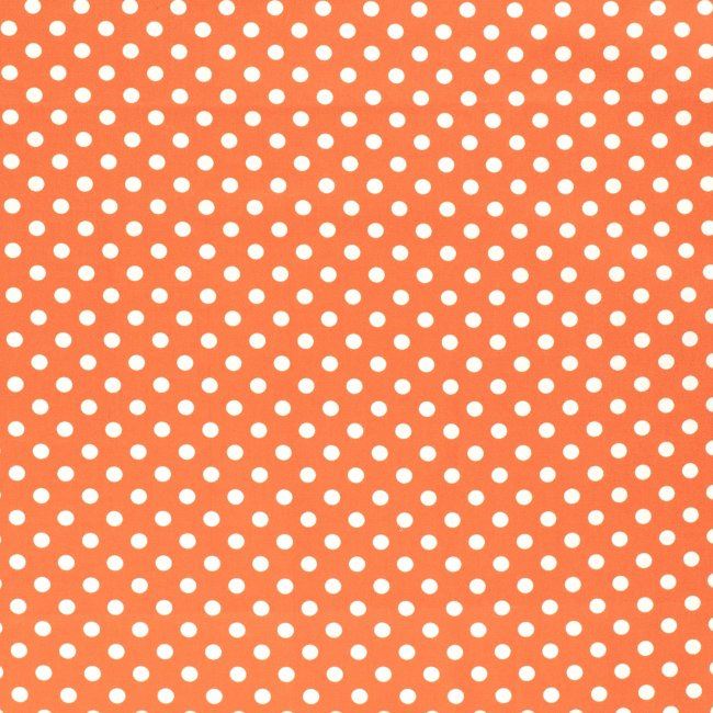 Džínovina v oranžové barvě s puntíky 13233/036