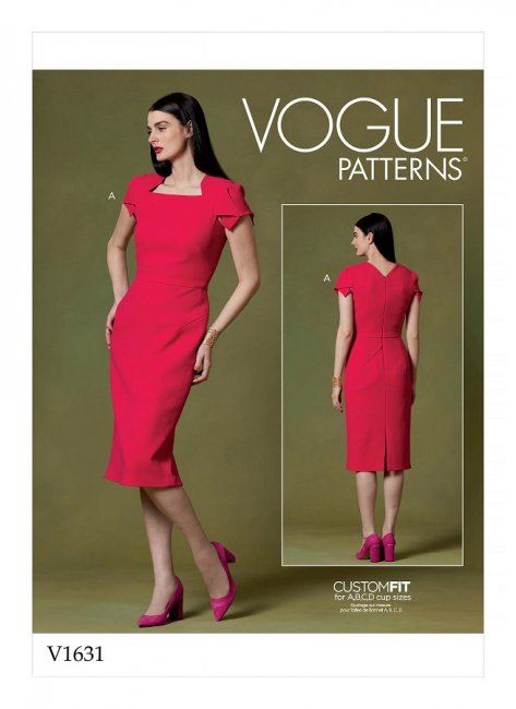 Střih Vogue na luxusní šaty ve vel. 40-48 V1631-E5