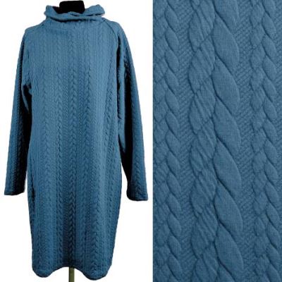 Pletenina ve světle modré barvě s copánky 13423/670