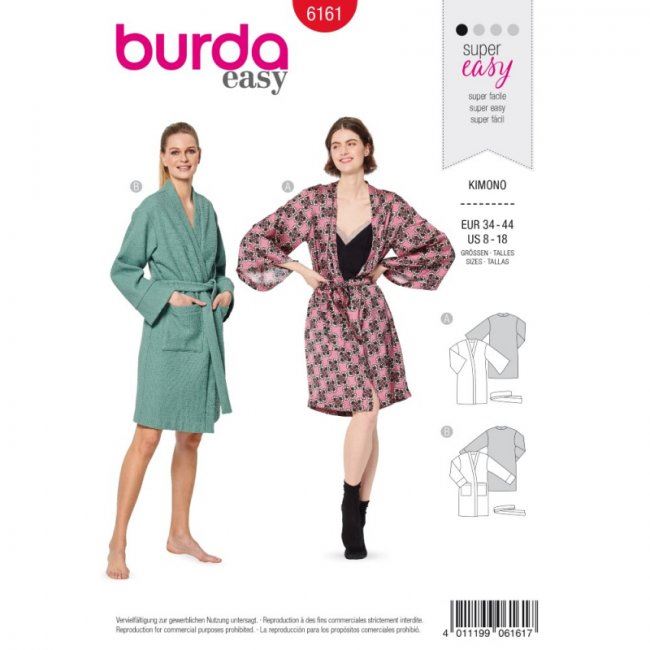 Střih na kimono ve vel. 34-44 6161