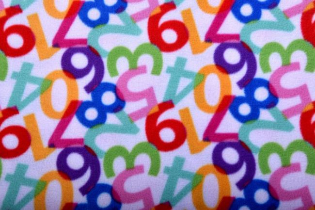 Fleece se vzorem barevných čísel 9474/050
