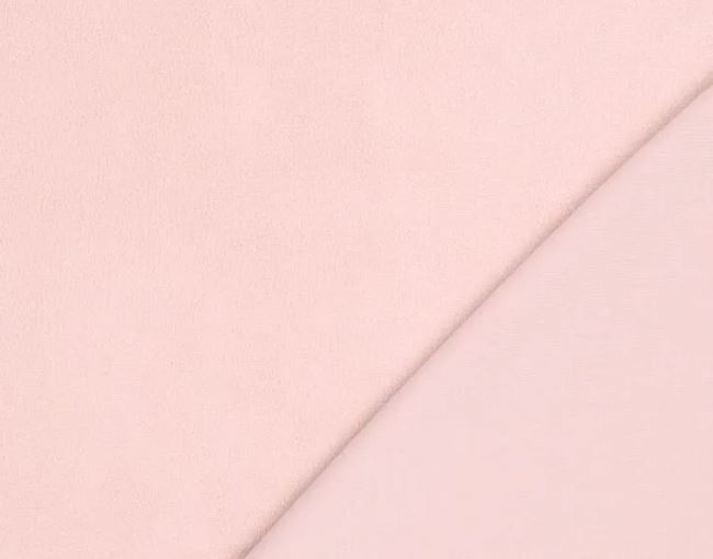 Prémiový bavlněný fleece v růžové barvě s nízkým vlasem 0947/092