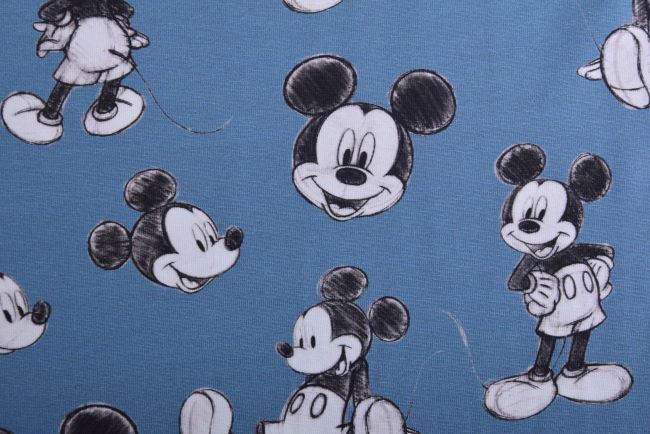Bavlněný úplet s digitálním potiskem Mickey Mouse 134.490.0001