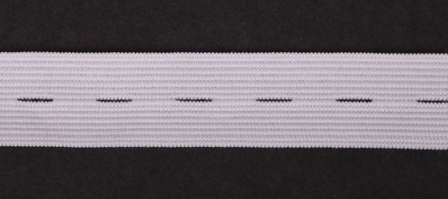 Dirková prádlová guma v bílé barvě 20 mm K-K40-84121-1
