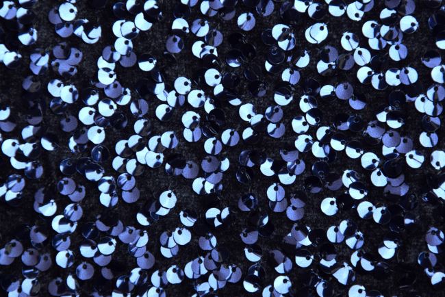 Flitry na sametu v tmavě modré barvě 21200/008
