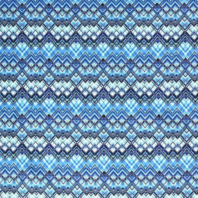 Softshell v modré barvě s cik-cak potiskem 14041/003
