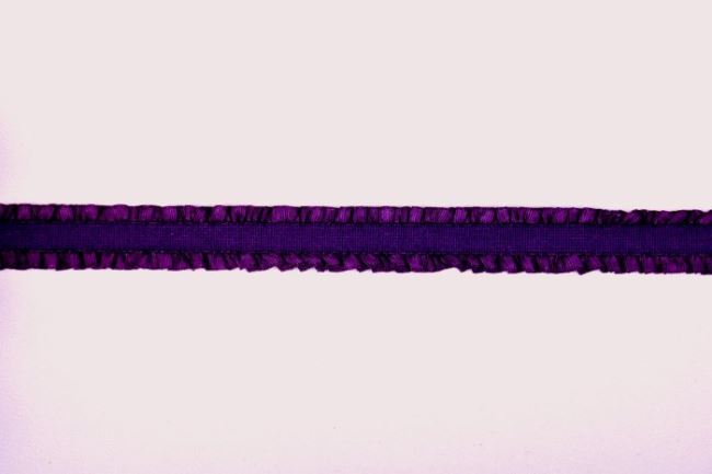 Lemovací pruženka s kanýrkem v sytě fialové barvě o šířce 1,2 cm 43518