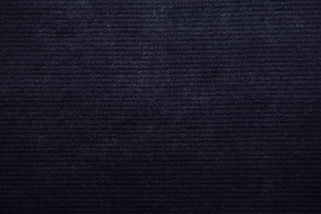 Nicky velour v tmavě modré barvě s jemnými žebrováním 182101