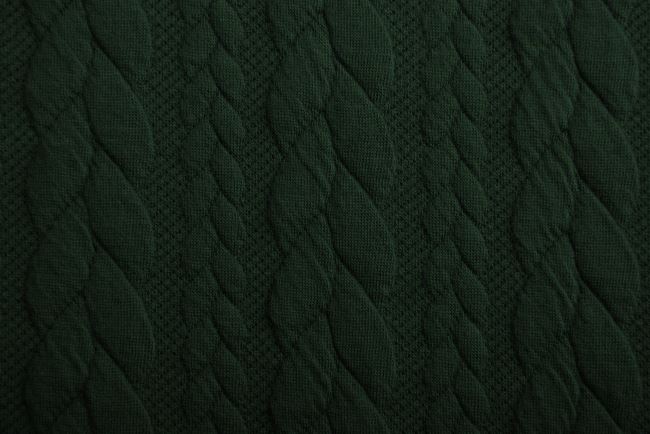 Pletenina v tmavě zelené barvě s copánky 13423/201