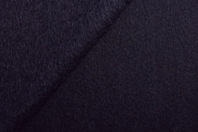 Kabátová látka v černé barvě s vlasem Q22301-069