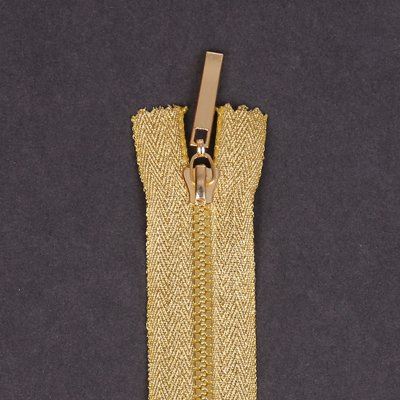 Kostěný zlatý zip 16cm I-3KD-16XZ-032