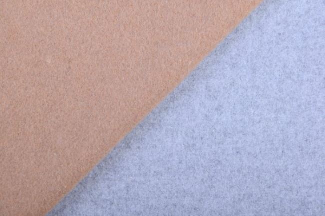Oboustranný flauš v pískové a šedé barvě PS94