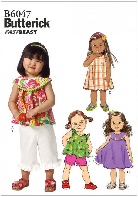 Střih Butterick dětské oblečení ve velikosti 86-104 B6047-CCB