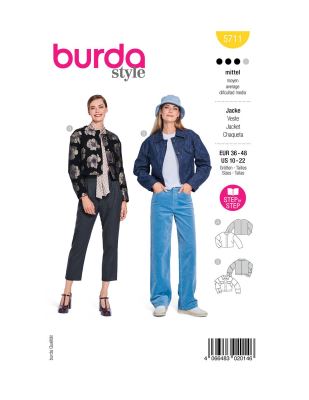 Střih na dámskou bundičku vel. 36-48 5711