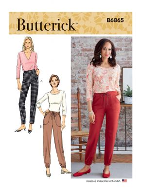 Střih Butterick na dámské kalhoty ve vel. XS-XXL B6865-A