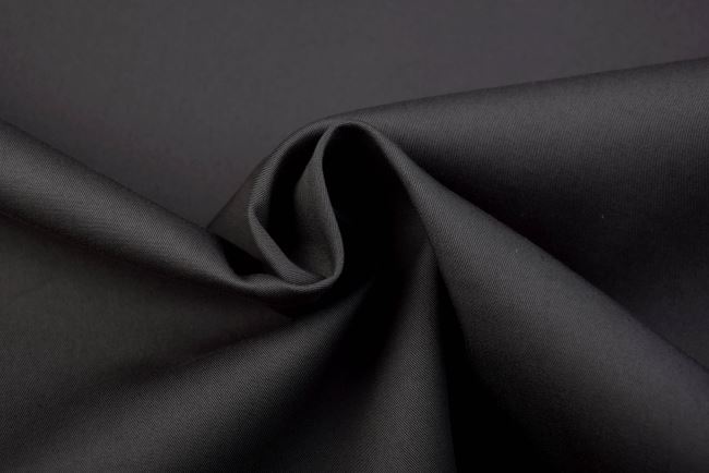 Bavlněný kepr - Gabardén v tmavě šedé barvě TI585