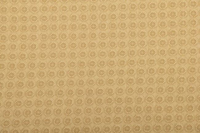 Americká bavlna na patchwork v béžové barvě s jemným vzorem ornamentů 199PYOPM/10