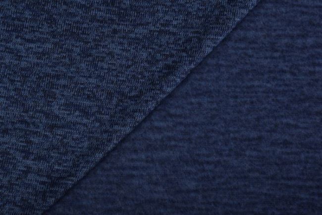 Melírovaná pletenina v tmavě modré barvě s počesem 03083/007