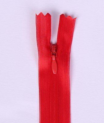Skrytý zip v červené barvě 20cm I-3W0-20/362