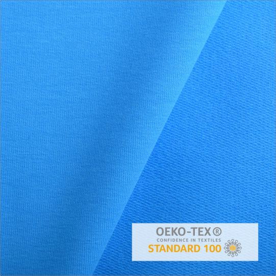 Teplákovina French Terry v azurově modré barvě RS0196/004