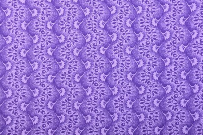 Americká bavlna na patchwork ve fialové barvě s ornamenty 199PYOPM/46