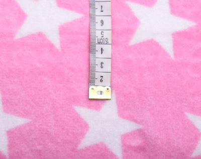 Flanel fleece v růžové barvě se vzorem hvězdiček 200279.5018 (2)