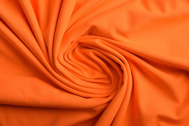 Bavlněný úplet v oranžové barvě 03999/036
