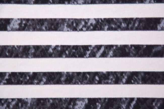 Bavlněný úplet se vzorem šedých pruhů PAR15