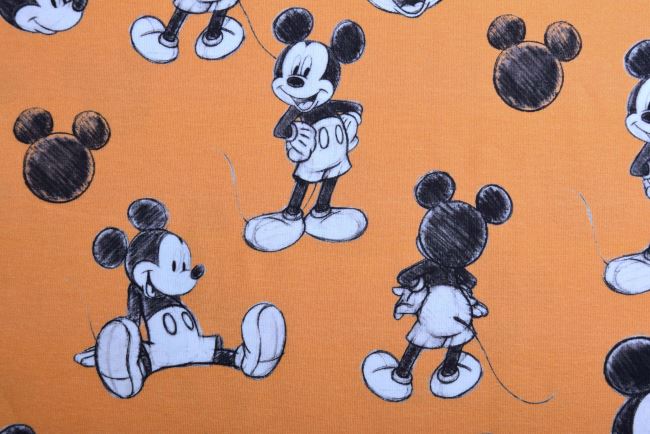 Bavlněný úplet s digitálním potiskem Mickey Mouse 134.490.0004