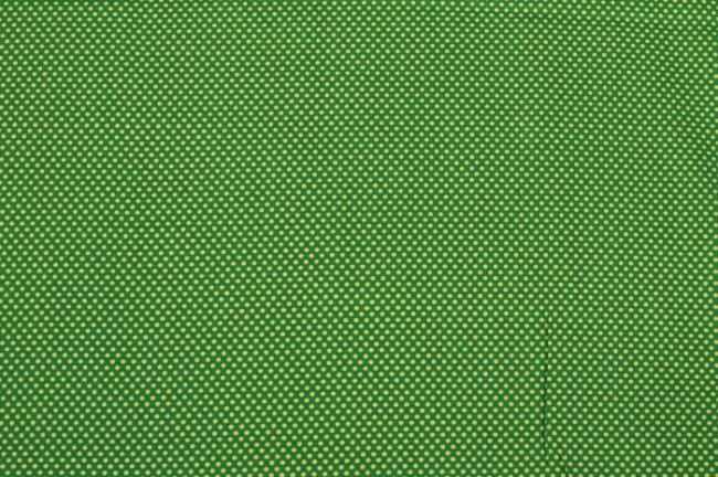 Bavlněná zelená látka s potiskem puntíků 6483/025