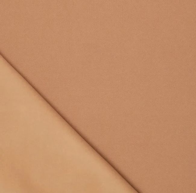 Silná kostýmová látka v béžové barvě s jemným vlasem 0913/097