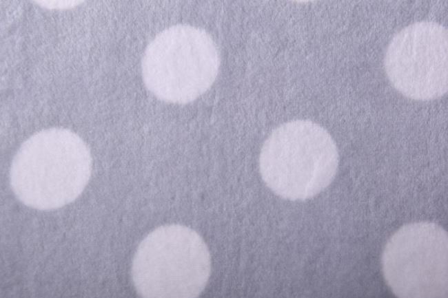 Flanel fleece v šedé barvě s puntíky 130.575/5002