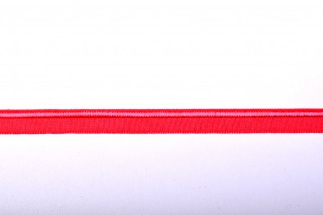 Lemovací pruženka v jasně červené barvě o šířce 1 cm 43606