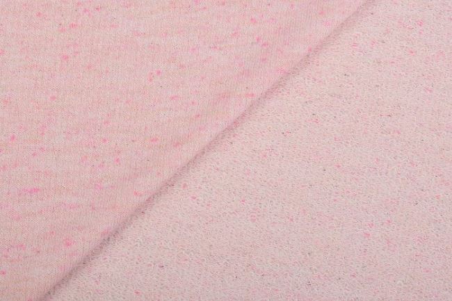 Teplákovina French Terry v růžovém melíru 04549/037