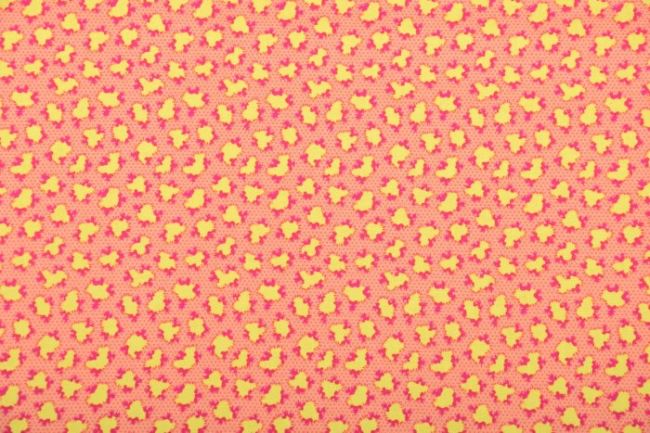 Americká bavlna na patchwork z kolekce Retro spring v oranžové barvě PWSL071