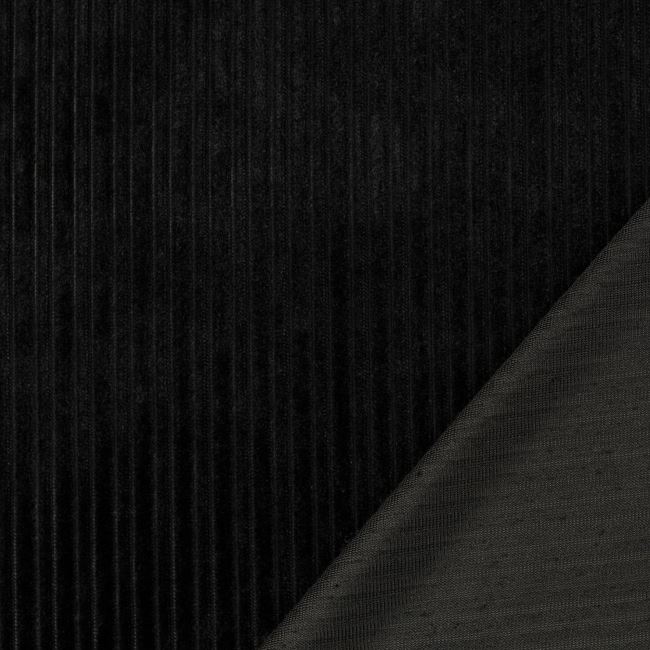 Nicky velour v černé barvě se žebrováním 210300.5001